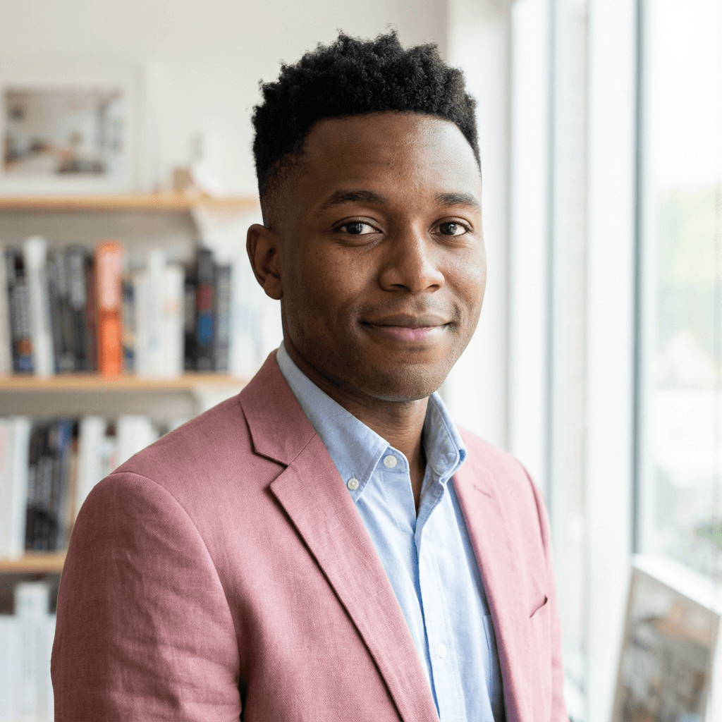 Daniel Okafor in a cleared office space