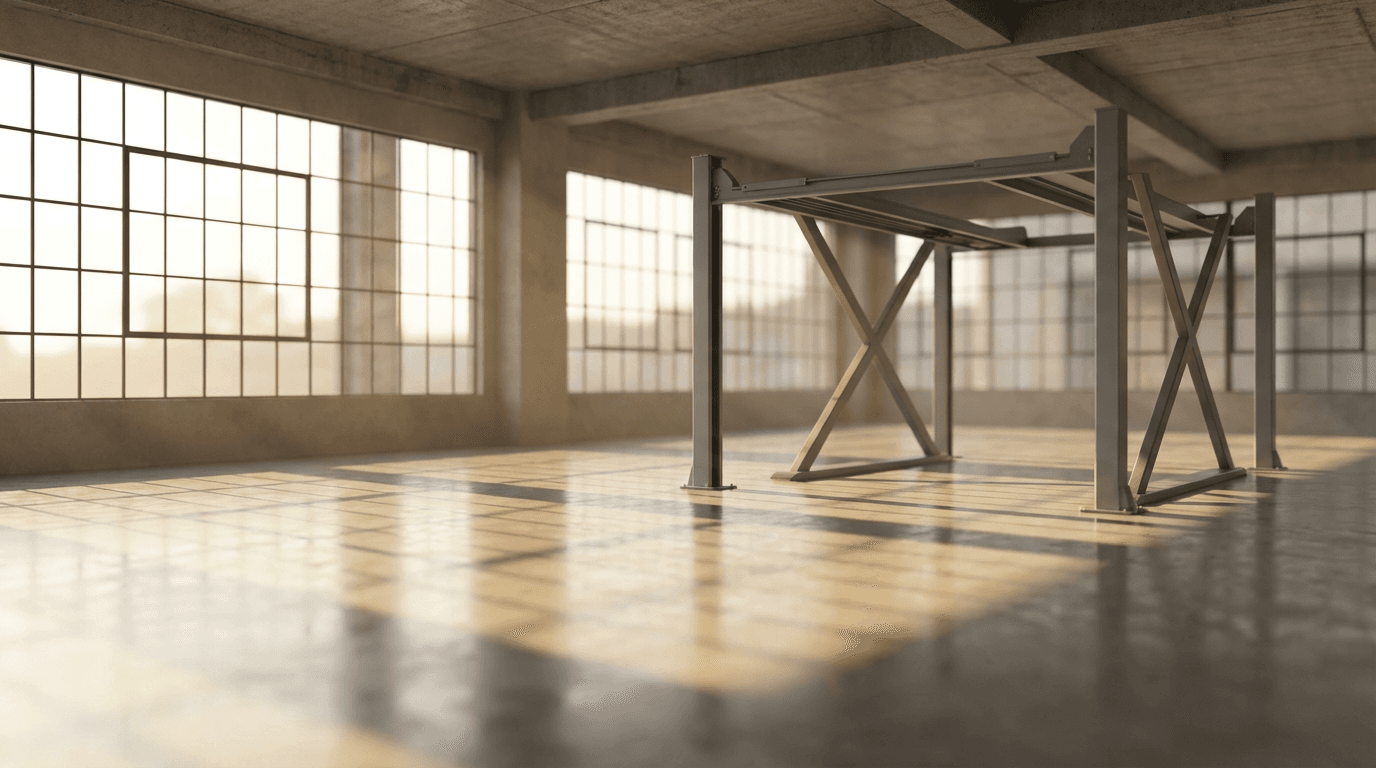 Empty garage after a cleanout